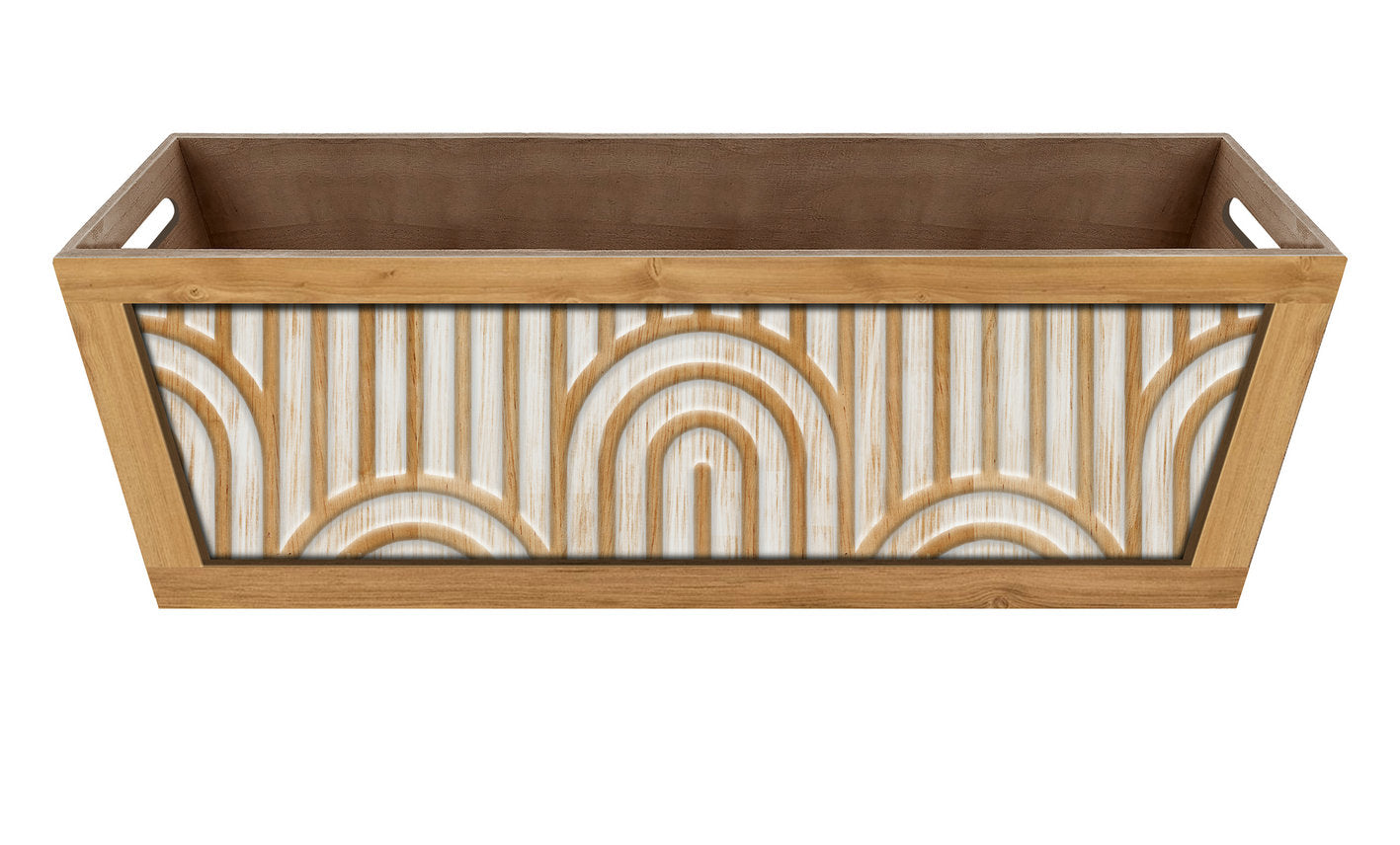 Rect. Wooden Basket Holiday Basket Container Giftware Nature