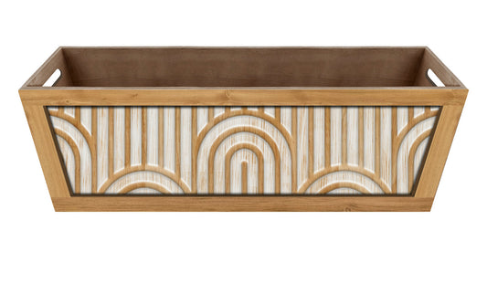 Rect. Wooden Basket Holiday Basket Container Giftware Nature