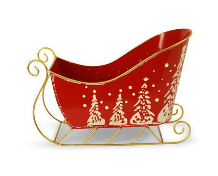 Metal Sleigh Gift Basket Holiday Christmas Giftware